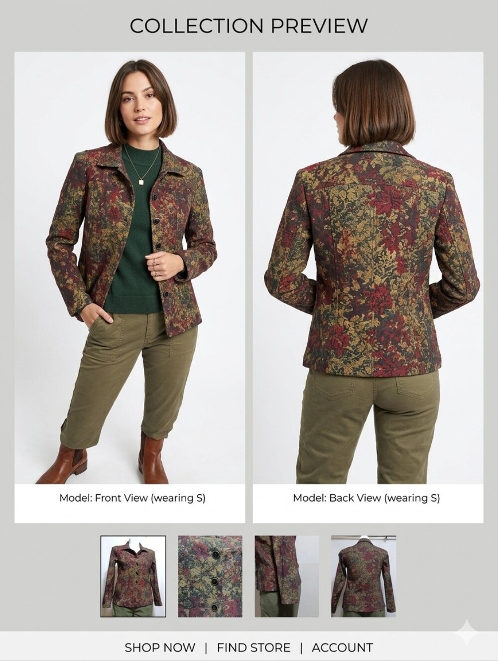 Beautiful reversible womens fitted midriff jacket size M